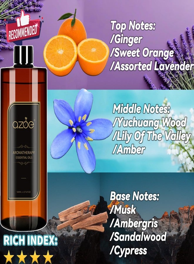 Elitzia Essential Oils for Essential Oil Diffuser Humidifier Natural Aromatherapy Plant Extracts Pure Aroma Essential Oil Candle Making Women Stress Relief Relax 17.6 fl.oz Hotel Home Use ET500EO1 - Image 2